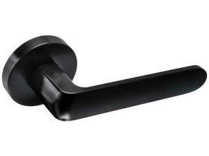 Klamka wewnętrzna Roothkin IVETTE R9 - rozeta okrągła, czarny matowy