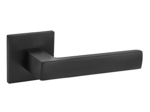 Klamka wewnętrzna Roothkin Santos Slim QR16 - rozeta kwadratowa, czarny matowy