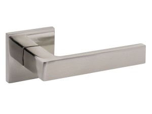 Klamka wewnętrzna Roothkin Santos Slim QR16 - rozeta kwadratowa, nikiel satyna