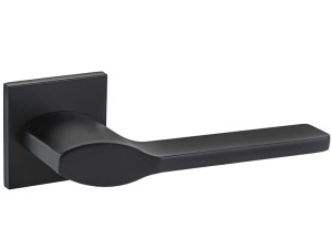 Klamka wewnętrzna Roothkin Emilio Slim QR16 - rozeta kwadratowa, czarny matowy