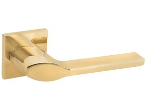 Klamka wewnętrzna Roothkin Emilio Slim QR16 - rozeta kwadratowa, złoty PVD