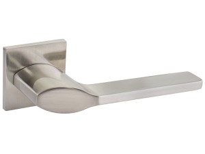 Klamka wewnętrzna Roothkin Emilio Slim QR16 - rozeta kwadratowa, nikiel satyna