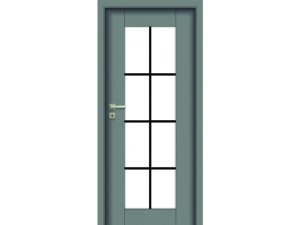 Drzwi wewnetrzne POL-SKONE SEDO W01S8 czarne szprosy