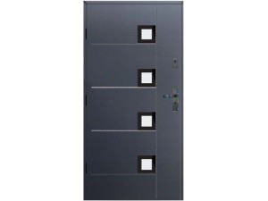 Drzwi zewnętrzne KMT Stal 75 Plus Silver 14s1