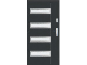 Drzwi zewnętrzne KMT Stal 75 Plus Silver 14s2