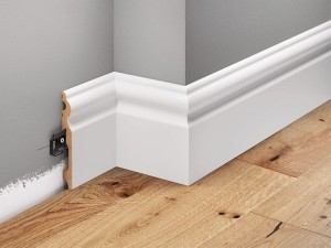 Listwa przypodłogowa MDF Creativa biała laminowana LMDF-08