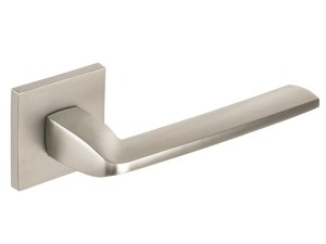 Klamka wewnętrzna Roothkin Tiago Slim QR16 - rozeta kwadratowa, nikiel szczotkowany