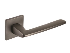 Klamka wewnętrzna Roothkin Tiago Slim QR16 - rozeta kwadratowa, grafit szczotkowany