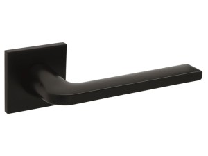 Klamka wewnętrzna Roothkin Raul Slim QR16 - rozeta kwadratowa, czarny matowy