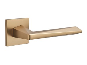 Klamka wewnętrzna Roothkin Sergio Slim QR16 - rozeta kwadratowa, złoty satyna PVD