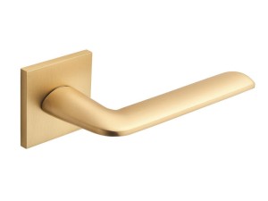 Klamka wewnętrzna Roothkin Filipe Slim QR16 - rozeta kwadratowa, złoty szczotkowany