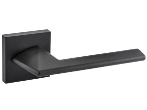 Klamka wewnętrzna Roothkin Mateo QR14 - rozeta kwadratowa, czarny struktura