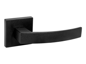 Klamka wewnętrzna Roothkin Milo QR14 - rozeta kwadratowa, czarny struktura