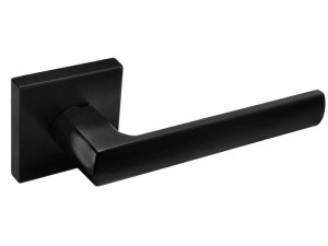 Klamka wewnętrzna Roothkin Hugo QR14 - rozeta kwadratowa, czarny półmatowy