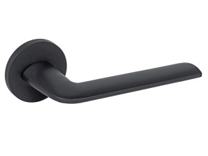 Klamka wewnętrzna Roothkin Stina Slim R17 - rozeta okrągła, czarny matowy