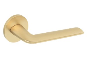 Klamka wewnętrzna Roothkin Stina Slim R17 - rozeta okrągła, złoty satyna PVD