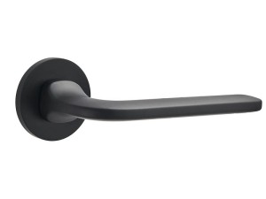 Klamka wewnętrzna Roothkin Irene Slim R17 - rozeta okrągła, czarny matowy