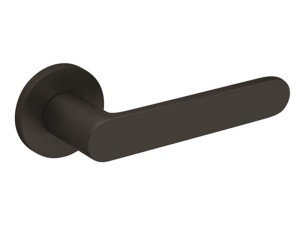 Klamka wewnętrzna Roothkin Valeria Slim R17 - rozeta okrągła, czarny matowy