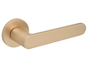 Klamka wewnętrzna Roothkin Valeria Slim R17 - rozeta okrągła, złoty szczotkowany