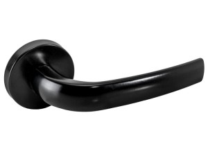 Klamka wewnętrzna Roothkin Luna R9 - rozeta okrągła, czarny półmatowy