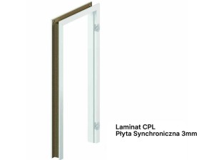 Ościeżnica regulowana bezprzylgowa PORTA SYSTEM ELEGANCE Laminat CPL / Płyta Synchroniczna 3mm